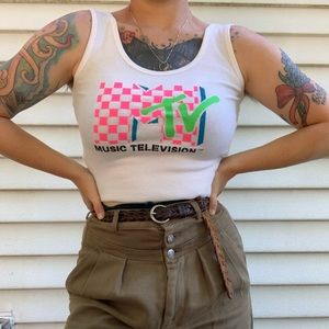 [MTV] crop top t-shirt